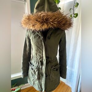 Abercrombie Kids, army green jacket.